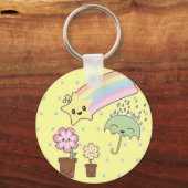 かわいいレインボーウェザーパターンかわいい キーホルダー (正面)