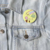 かわいいレインボーウェザーパターンかわいい 缶バッジ (インサイチュ)