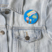 かわいいレインボーウェザーパターンかわいい 缶バッジ (インサイチュ)