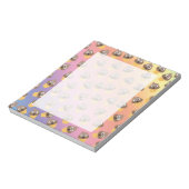 かわいいレインボーウンチ絵文字アイスクリームコーンパターン ノートパッド (回転)