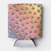 かわいいレインボーウンチ絵文字アイスクリームコーンパターン 缶クーラー (正面)