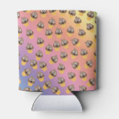 かわいいレインボーウンチ絵文字アイスクリームコーンパターン 缶クーラー (裏面)