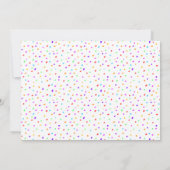 かわいいレインボーカップケーキ写真5thバースデーパーティー 招待状 (裏面)