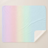 かわいいレインボーカラフルグラディエントウォーターカラーパステル シェルパブランケット (正面(横))