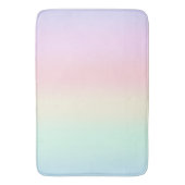 かわいいレインボーカラフルグラディエントウォーターカラーパステル バスマット (正面縦)