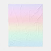 かわいいレインボーカラフルグラディエントウォーターカラーパステル フリースブランケット (正面)