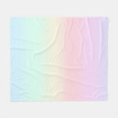 かわいいレインボーカラフルグラディエントウォーターカラーパステル フリースブランケット (正面(横))