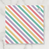 かわいいレインボーカラーメッセージカード フェイバータグ (裏面)