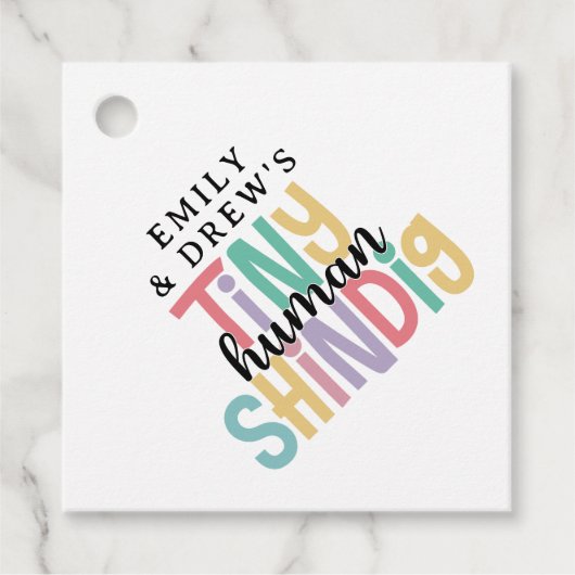 かわいいレインボーカラーメッセージカード フェイバータグ (正面)