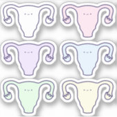 かわいいレインボーカートゥーン卵巣の第1期セット シール (正面)