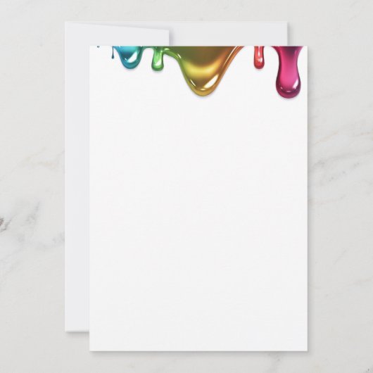 かわいいレインボーキッズ写真第3回スライムバースデーパーティー 招待状 (裏面)