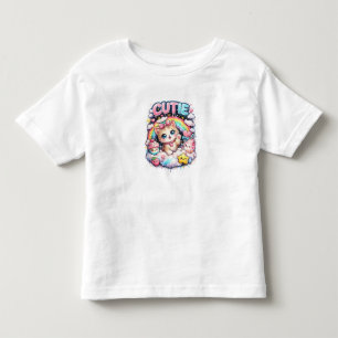かわいいレインボーキティー トドラーTシャツ 超キュート カワイイ 幼児用