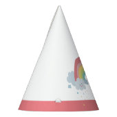 かわいいレインボークラウドかわいいパーティーパステルカラー パーティーハット (左)