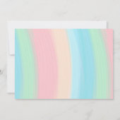 かわいいレインボークラウドキッズフォト誕生日 招待状 (裏面)