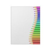 かわいいレインボークレヨン3D ノートパッド (回転)