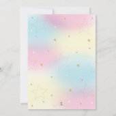 かわいいレインボーコアラ絵を描アートバースデーパーティーガール 招待状 (裏面)