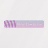 かわいいレインボースクールのランチネーム番号ラベル ラベル (デザイン1)