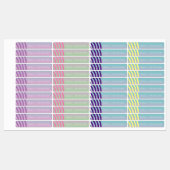 かわいいレインボースクールのランチネーム番号ラベル ラベル (シート)