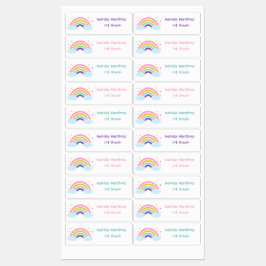 かわいいレインボースクールの服 ラベル
