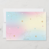 かわいいレインボースロスアート絵を描パーティー誕生日写真 招待状 (裏面)