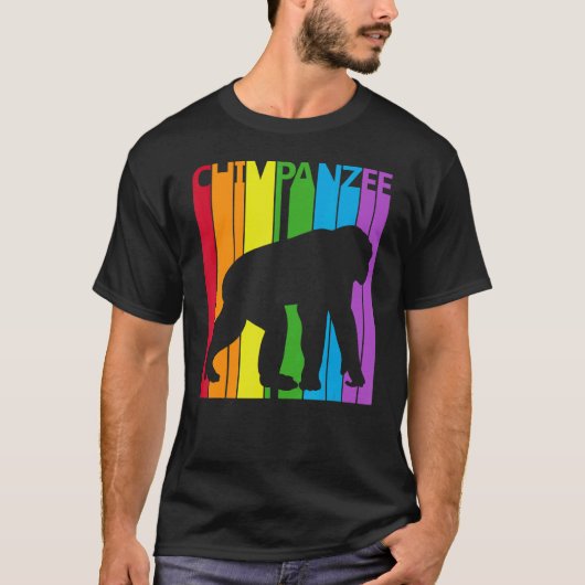 かわいいレインボーチンパンジー Tシャツ (正面)