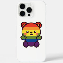 かわいいレインボーテディ – かわいいLGBTQ+プライドプラッシュ iPhone 16 PRO MAXケース