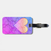 かわいいレインボーハート大理石 ラゲッジタグ (裏面横)