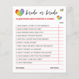 かわいいレインボーハート花嫁または花嫁ゲーム