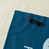 かわいいレインボーパーソナライズされたナールネーム子供 ビーチタオル (インサイチュ)