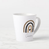 かわいいレインボーヒョウ柄 カフェラテマグ (右アングル)