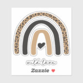 かわいいレインボーヒョウ柄 シール (シート)