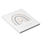 かわいいレインボーヒョウ柄 ノートパッド (アングル)