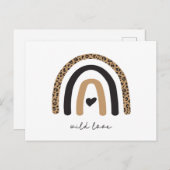 かわいいレインボーヒョウ柄 ポストカード (正面/裏面)