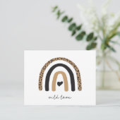 かわいいレインボーヒョウ柄 ポストカード (スタンド正面)