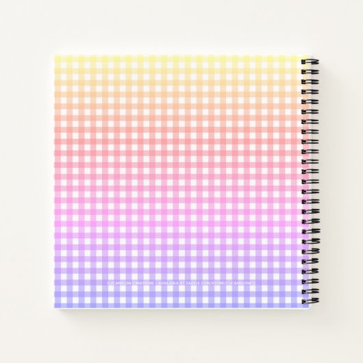 かわいいレインボープライド日常ノート ノートブック (裏面)