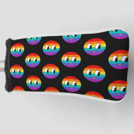 かわいいレインボープライド顔カラフル- LGBTQ ゴルフヘッドカバー