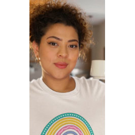 かわいいレインボープリスクール先生with Apple トライブレンドＴシャツ