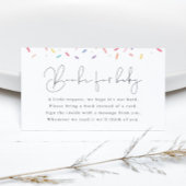 かわいいレインボーベビーふりかけシャワーブックベビー エンクロージャーカード