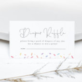 かわいいレインボーベビー散水シャワーおむつラッフル エンクロージャーカード