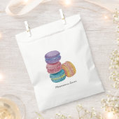 かわいいレインボーマカロンの水彩画 フェイバーバッグ (クリップ留めされた状態)