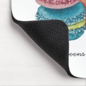 かわいいレインボーマカロンの水彩画 マウスパッド (コーナー)