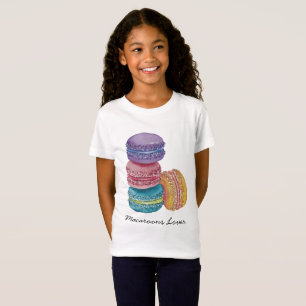 かわいいレインボーマカロンの水彩画 Tシャツ