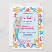 かわいいレインボーマーメイドシーホース星魚誕生日 セーブザデート (正面)