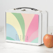 かわいいレインボーモダンキッズ メタルランチボックス (インサイチュ)