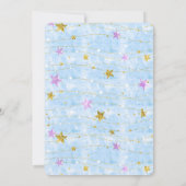 かわいいレインボーユニコーンバースデーパーティーの招待 招待状 (裏面)