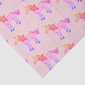 かわいいレインボーユニコーンピンクパターンキッズ 薄葉紙 (詳細)