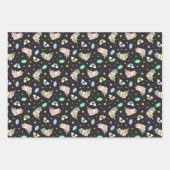 かわいいレインボーユニコーンモルモット ラッピングペーパーシート (正面3)