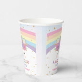 かわいいレインボーユニコーン第1回第2回第5回誕生日パーティー 紙コップ (右)