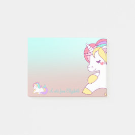 かわいいレインボーユニコーン グラデーション - オリジナルデザイン ポストイット