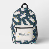 かわいいレインボーユニコーン&スターバックパック プリントバックパック (正面)